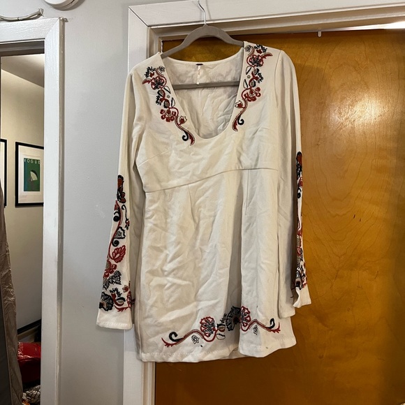 Free People Folk Embroidered Dress - Picture 2 of 5